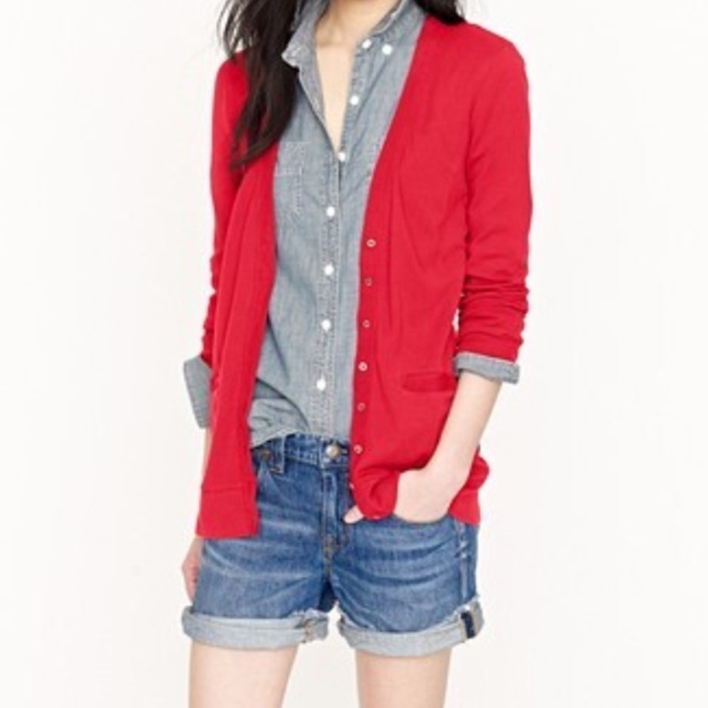 J. Crew perfect fit pink cardigan